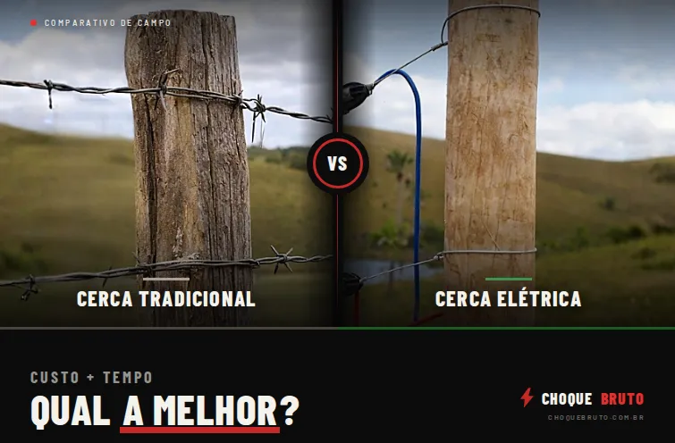 Cerca elétrica ou cerca convencional: custo, tempo e retorno
